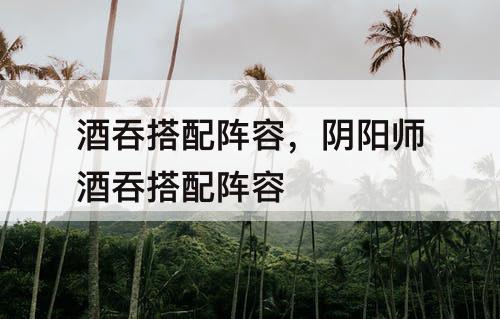 酒吞搭配阵容，阴阳师酒吞搭配阵容