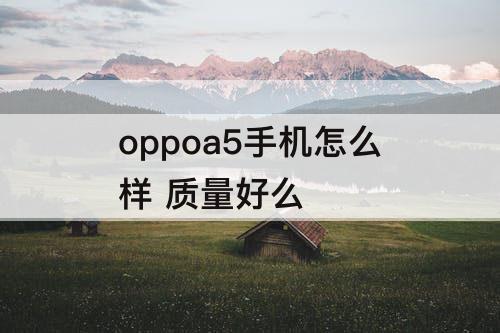 oppoa5手机怎么样 质量好么
