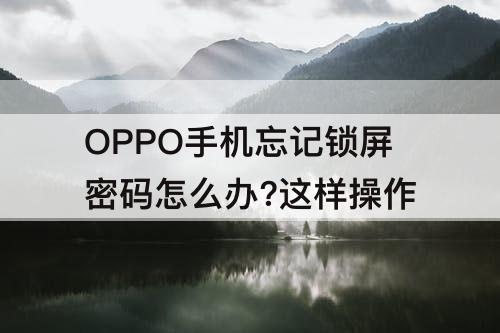 OPPO手机忘记锁屏密码怎么办?这样操作