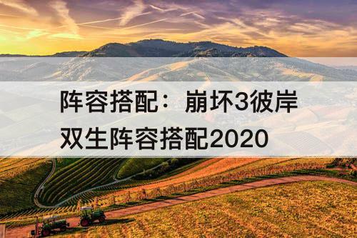 阵容搭配：崩坏3彼岸双生阵容搭配2020