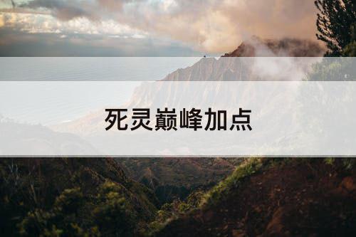 死灵巅峰加点
