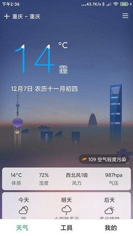 大字号天气  v1.0.1图1